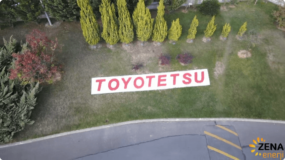Toyotetsu Otomotiv'e ait 3.6 MW'lık güneş enerji santralini anahtar teslim olarak tamamlamış bulunmaktayız.